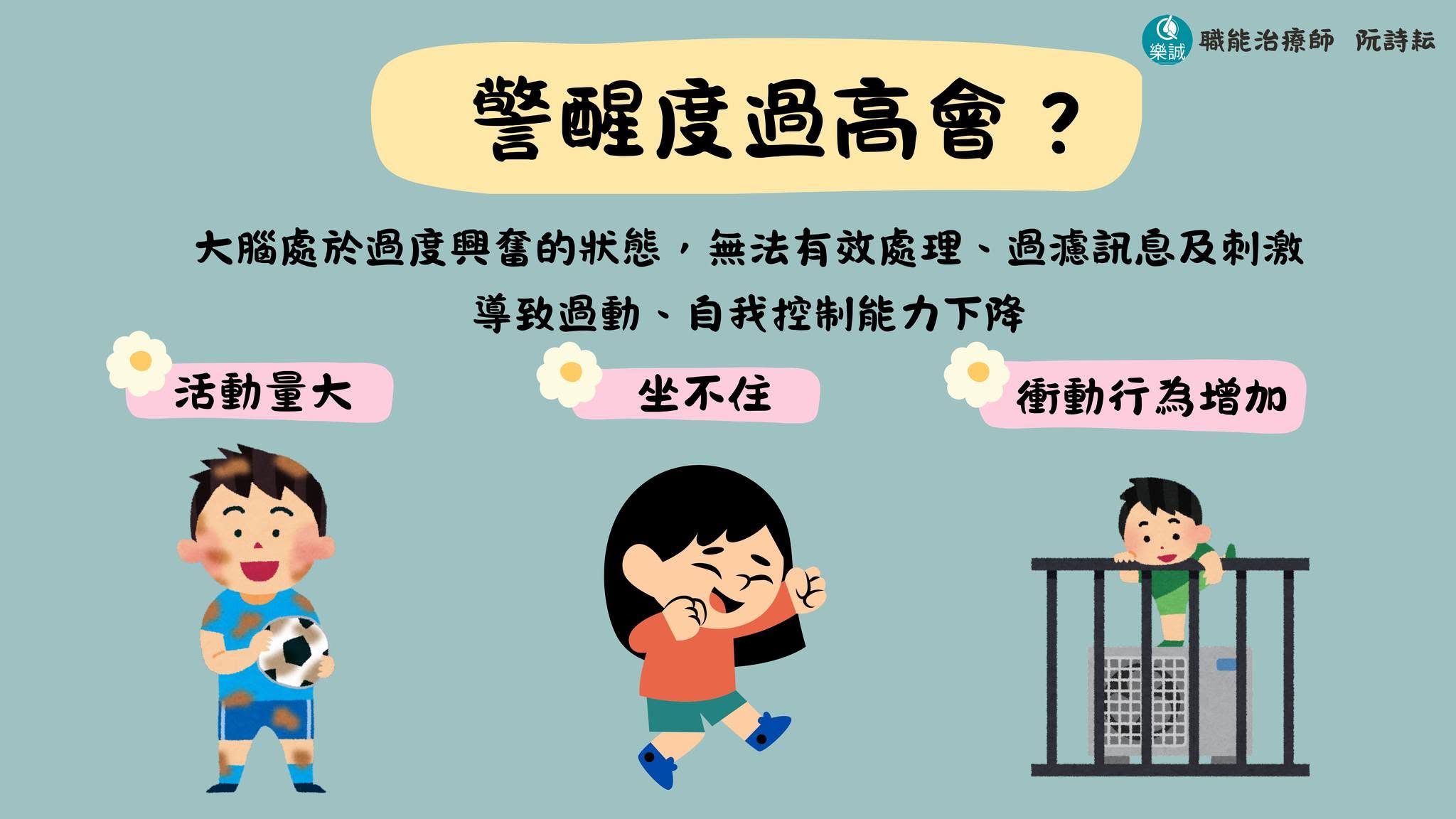 孩子不是故意不專心:先看警醒程度衛教圖卡 2 / 5