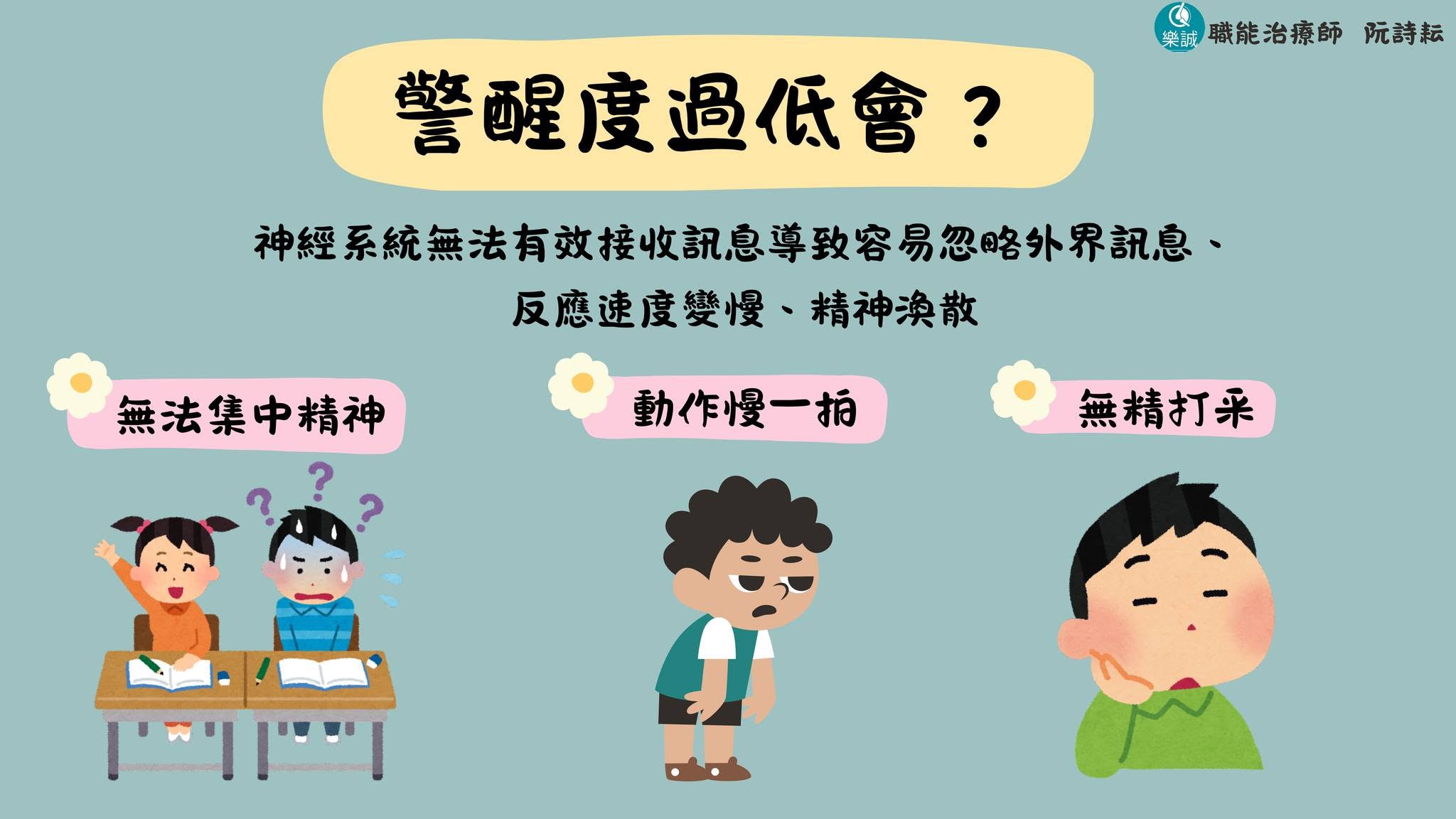 孩子不是故意不專心:先看警醒程度衛教圖卡 4 / 5